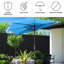 Parasol de patio - auvent de patio extérieur demi-parasol 9 pi avec manivelle facile - Mobilier de condo, maison de ville ou balcon par Pure Garden (bleu)-121598649