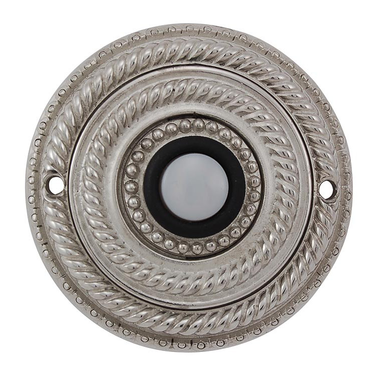 Sanzio Push Button, Polished Silver