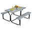 Table de pique-nique rectangulaire pour 6 personnes de 54 po Kutlay-92848867