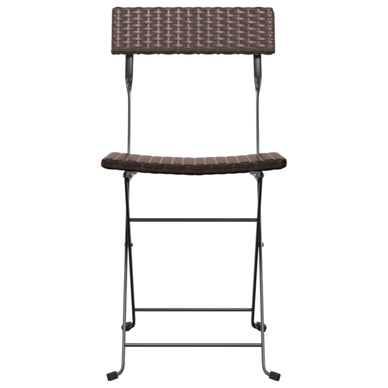 Loriah Folding Patio Dining Side Chair, Brown
