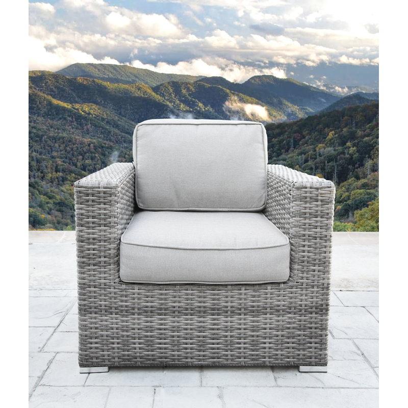 Tressel Fully Assembled 6 Piece Sunbrella Sofa Seating Group with Cushions, Canvas Charcoal Sunbrella® Canvas, Gray