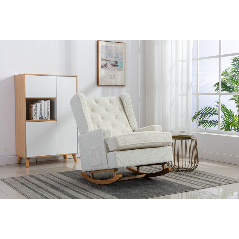Fauteuil berçant confortable Living Room, Blanc