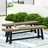 Outdoor Bench, Two - Toned Look, Slat Design, 14.5 Inches Deep, Ideal For Party Wood Rustic Style, 63 Wide, Comfortable Seating