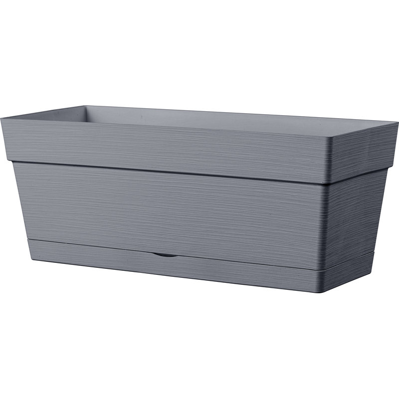 Save R window box, Ash Grey, 11.4cm H x 28.3cm W x 11.3cm D