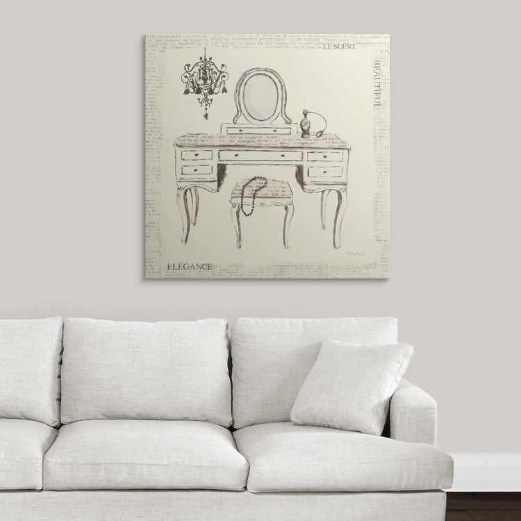« iii-table », impression Emily's Boudoir, H 35 po x l 35 po x P 1,5 po, Toile