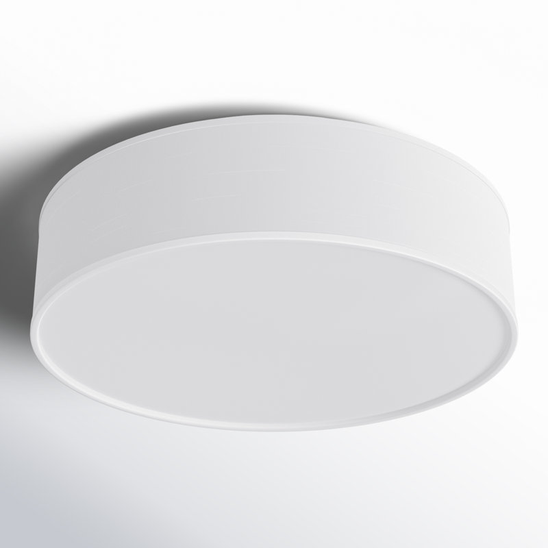 Armande Linen LED Flush Mount, White