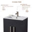 Ensemble de meuble-lavabo simple moderne autoportant 24 po avec plateau en céramique Jeiker