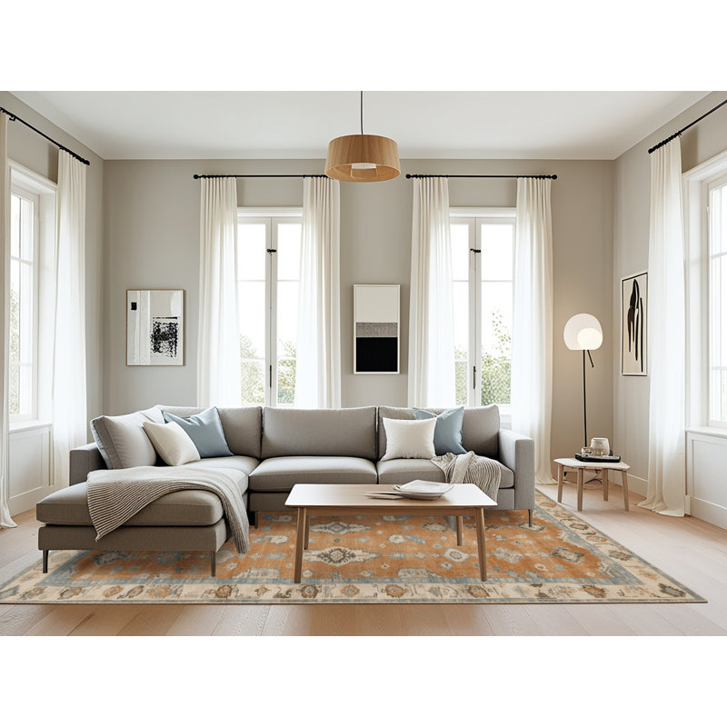 Tapis brun lavable à la machine, Rectangle 8 pi x 10 pi