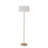 Slimline Floor Lamp, Eichler White Shade, Weathered Brass Base