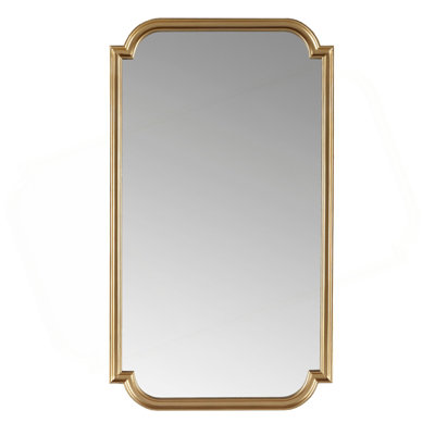 Gold Scalloped Wood Wall Mirror
