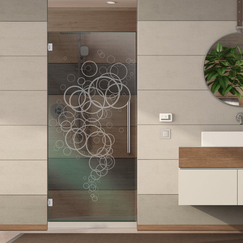 Porte de douche en verre sans cadre l 24 po x H 75 po, Gauche, Non privé