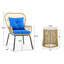 Ensemble de conversation à assise profonde et coussins 3 pièces-80667345