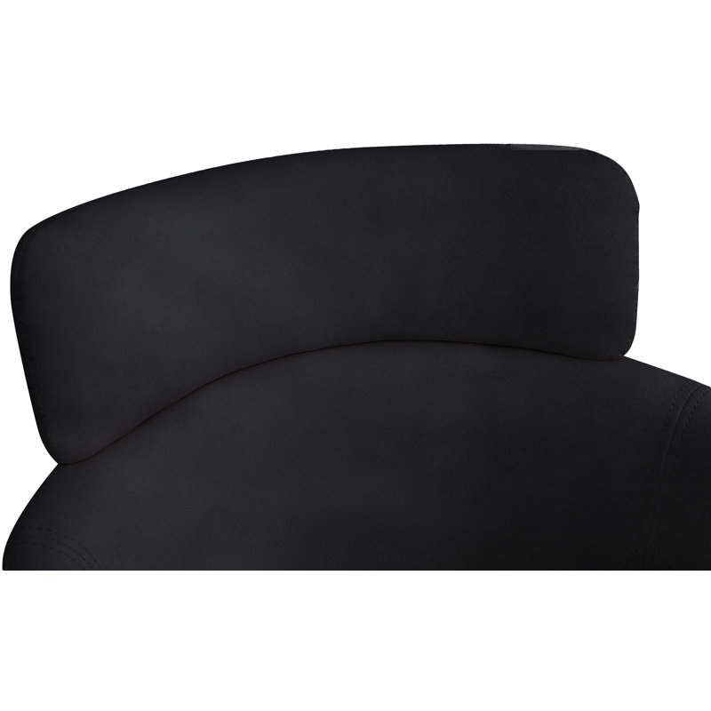 Chaise en velours Yara, Velours noir