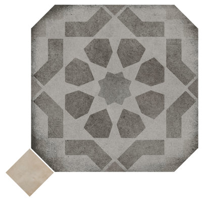 Laverton Octagon W/Taco 7-7/8 In. X 7-7/8 In. Porcelain Floor And Wall Tile