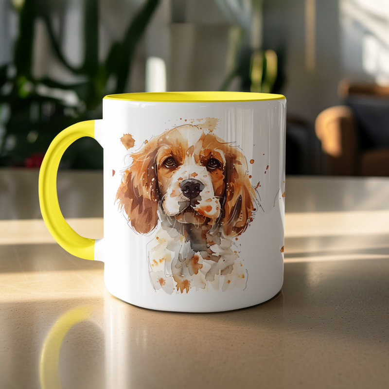 Mug, 2, Yellow