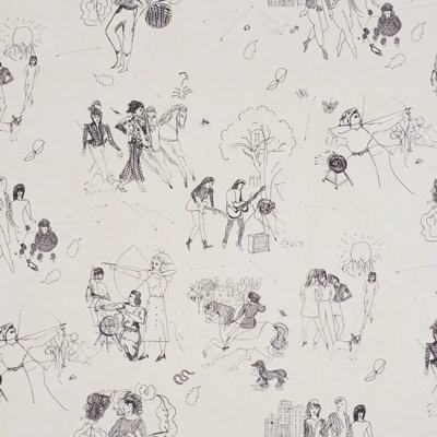 Schumacher x Peg Norriss Toile De Femmes Wallpaper