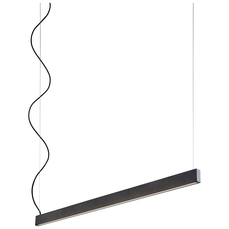 Luminaire suspendu linéaire à DEL Amarye, H 62,5 po x l 50 po x P 5,5 po, Noir