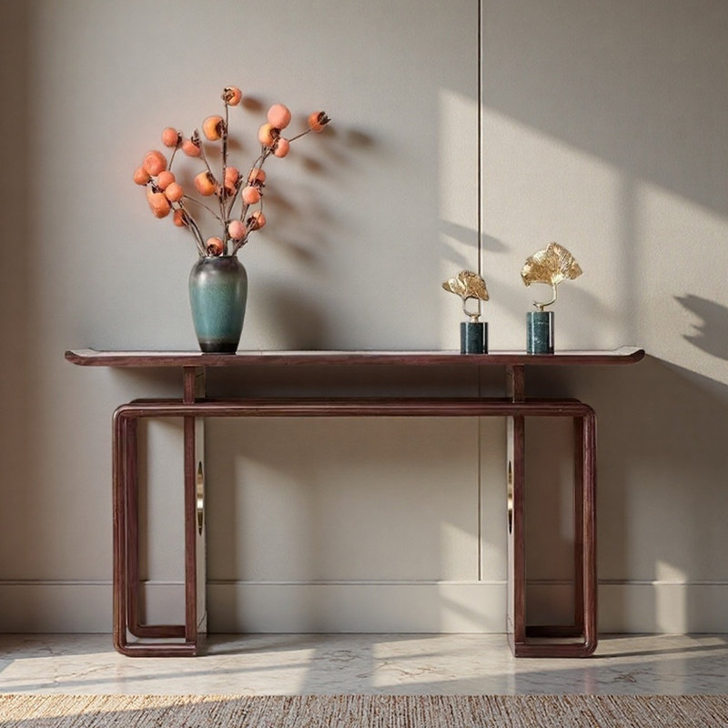 Nouvelle table d'entrée en bois massif de style chinois