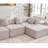 4 Living Room Couch, Gray Boucle, No Assembly, Stylish Interior 140" L-Shape Boucle , 4 Seats, Soft