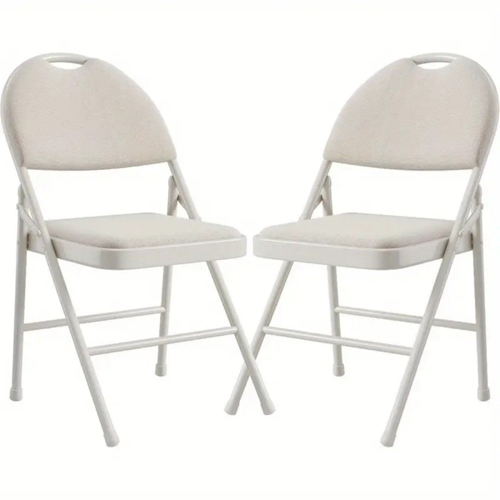 Simple Deluxe 2 Pack Folding Chairs – Padded Leather Seats