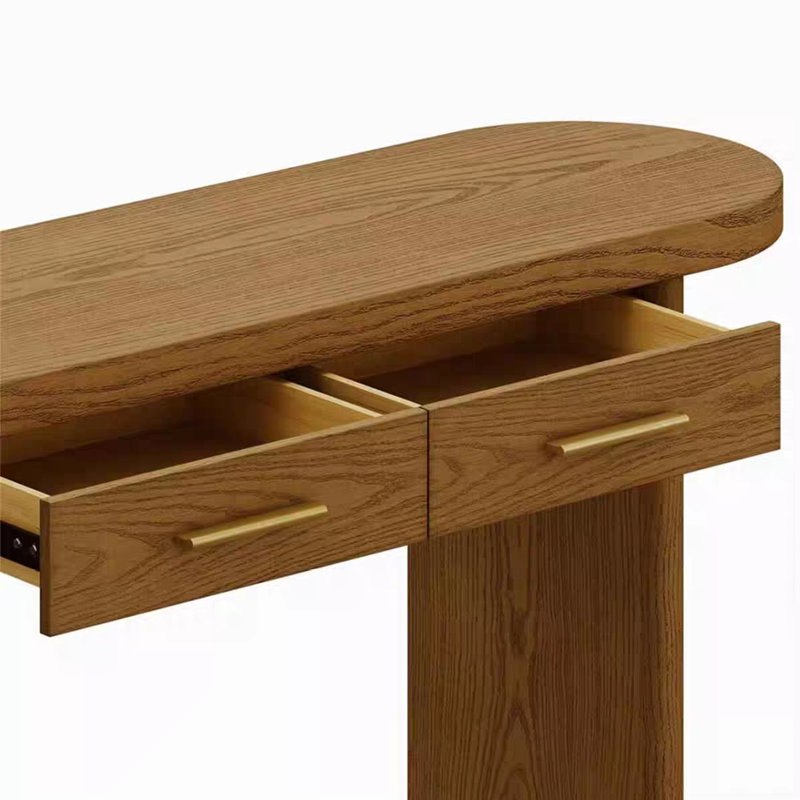 Table d'entrée en bois de style français, 31.50" H x 59.05" W x 13.77" D