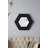 18.5" X 18.5" Hexagon Mirror With Solid Wood Frame-222993158