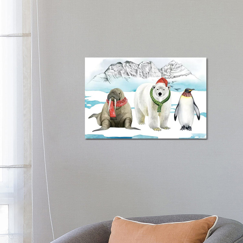 Arctic Animal Collection A by Grace Popp - Wrapped Canvas Print