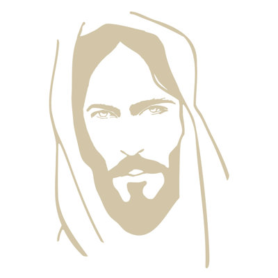 Décalcomanie murale face of jesus