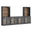 Ensemble de meuble télé moderne et modulaire 6 pièces Jagger Series 1A2F, ébène