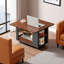 Table basse / table d'appoint moderne 27,6 po avec plateau pliable et roulettes (table incluse seulement)-442051461