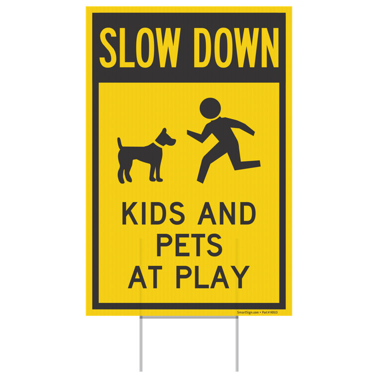 SmartSign Panneau « Slow - Pedestrian Crossing » | 30,5 X 45,7 Cm