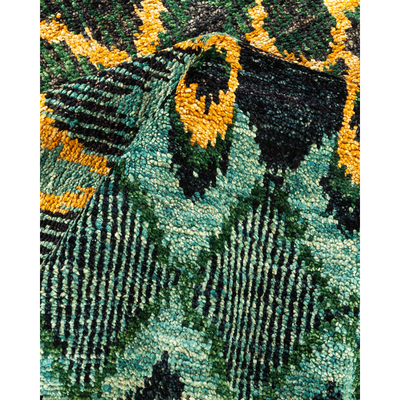 Contemporary One-of-a-Kind 5' 10" X 8' 10" Hand Knotted Area Rug