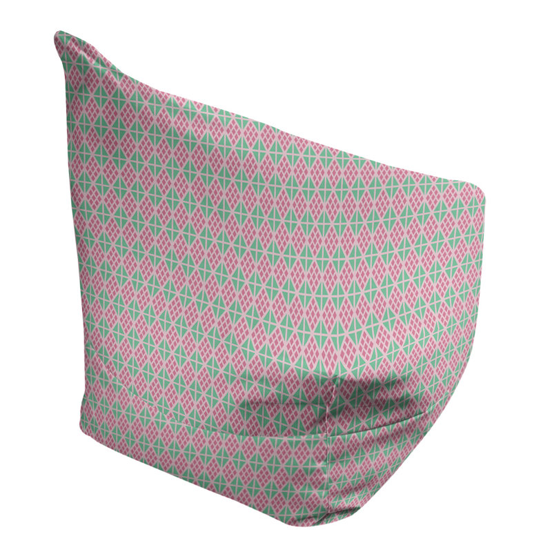 Fauteuil à billes standard & Leffel, Pas de bourre, Rose / sarcelle, H 86 po x L 2 po x P 43 po