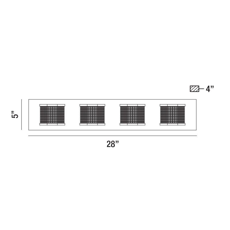 Barre d'éclairage de salle de bain 4 lumières DEL Belgroue