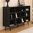 Light luxury black trendy bookcase