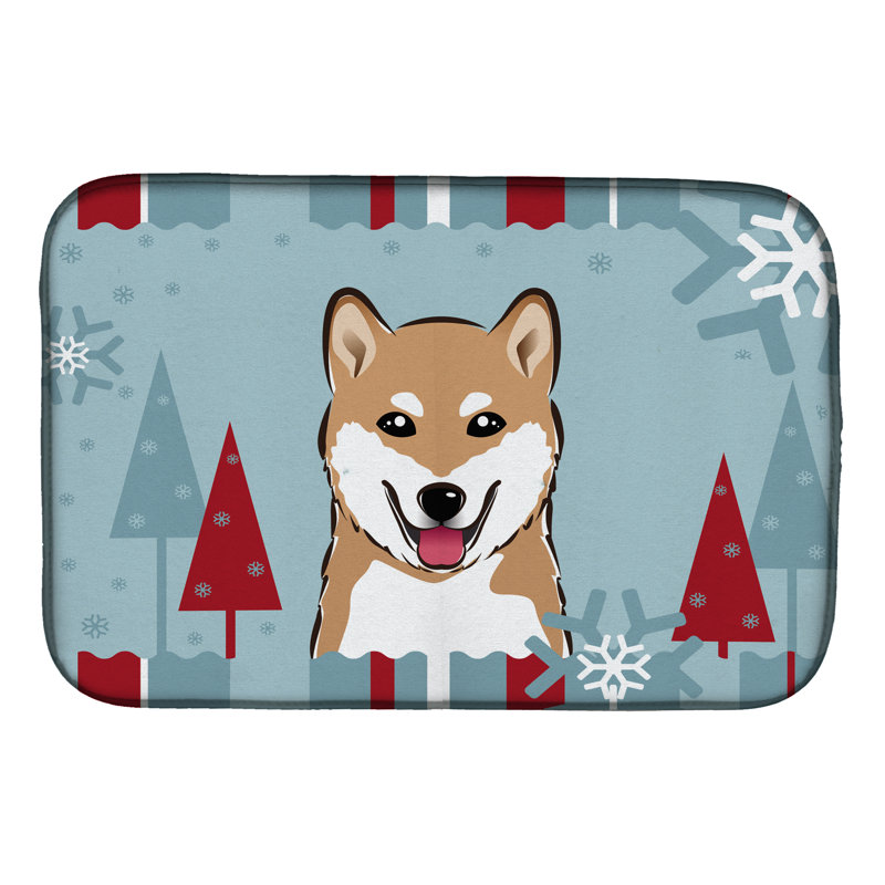 Tapis de séchage shiba shiba winter fêtes