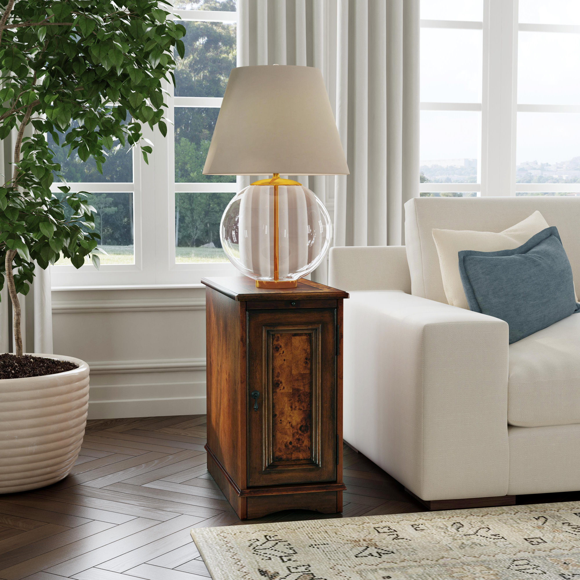 Midland End Table, Olive Ash