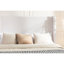 Harper Tall Headboard Upholstered Bed / 54" High Headboard / Elegant Simplicity / No Box Spring Needed / Easy Assembly / King / Textured Ivory Canvas