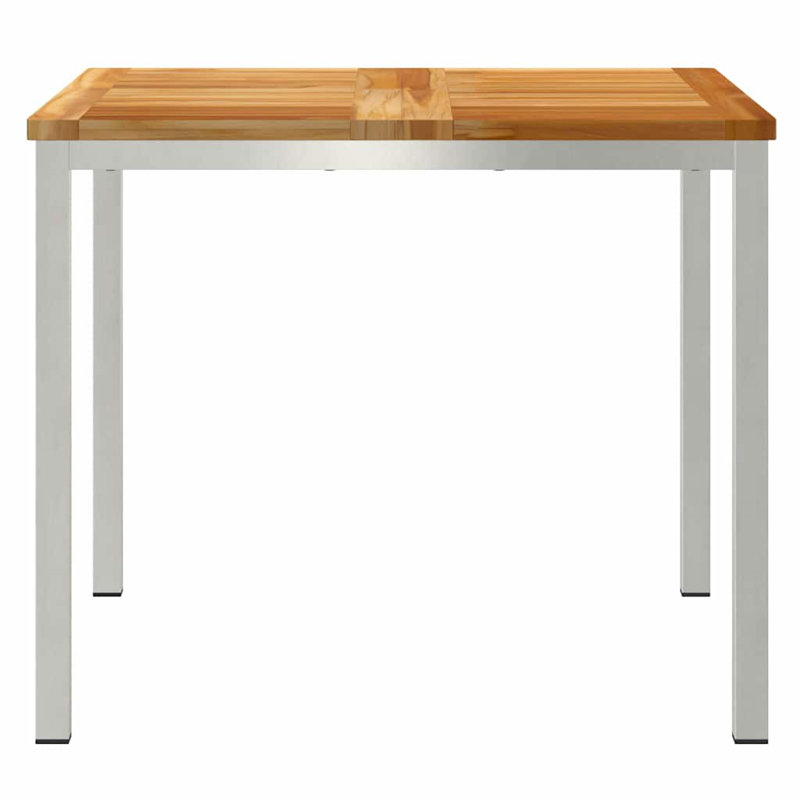 vidaXL DiningTable Brown 35.43 x 35.43 x 29.53 in Solid Teak Wood