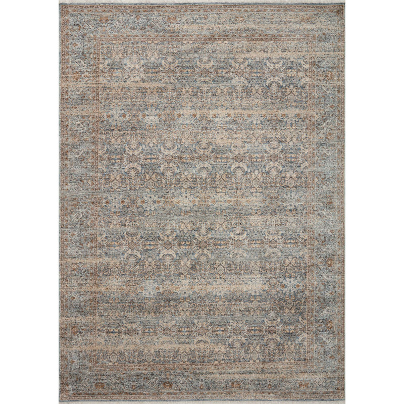 Angela Rose x Loloi Blake Ocean / Mocha Area Rug, Rectangle 2' x 3'