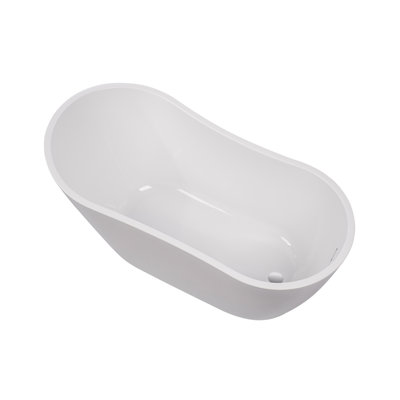 Maya 55" Freestanding Soaking Acrylic Bathtub