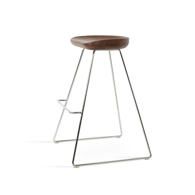 Tabouret de bar Cattelan PR, Chrome / noyer
