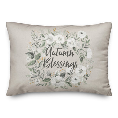  Housse et insert de coussin rectangulaire Wreath Blessings