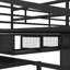 Lit mezzanine en métal avec ensemble de table et garde-robe