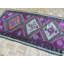 Tapis de couloir en laine noué à la main mauve en Tapis décoratif laine noué à la main de conception unique 3 pi 9 po x 9 pi 9 po Corentin
