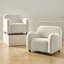 Berken 35'' Wide Lamb Wool Upholstered Teddy Armchair with Solid Wood Legs-369156073