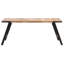 Gisselle Mango Rectangular Wood Top Dining Table with Steel Base