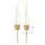Ensemble de 2 pots à fleurs suspendus 5 po x 5 po x 4,5 po de style bohémien