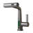 LED Temperature Digital Display Bathroom Faucet With Pull Out Sprayer Single Hole Lift Bathroom Sink Faucets Single Handle Stainless Steel Bathroom Basin Taps-101040814