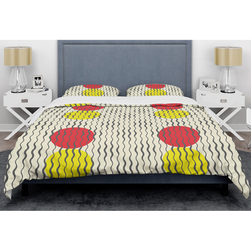 Wave Pattern - Modern Abstract Duvet Cover Set - Microfiber Polyester, Twin Duvet Cover + 1 Sham